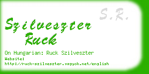 szilveszter ruck business card